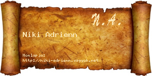 Niki Adrienn névjegykártya